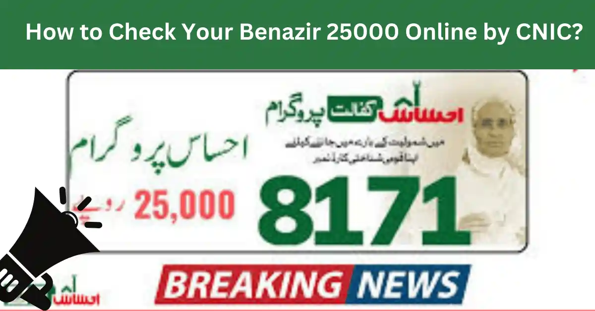 How to Check Your Benazir 25000 Online by CNIC?